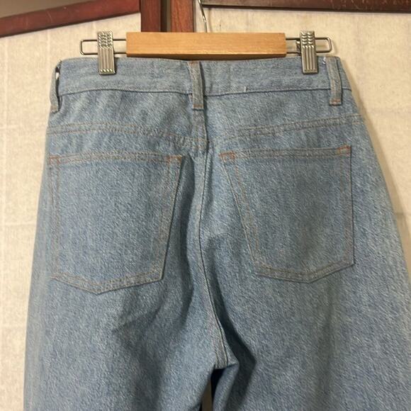 IRO STRAIGHT LEG HIGH RISE JEANS RAW TWO‎ TONE HEM MADE IN ITALY SIZE 26 - Picture 8 of 10